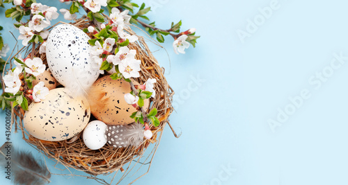 Easter eggs and cherry blossom
