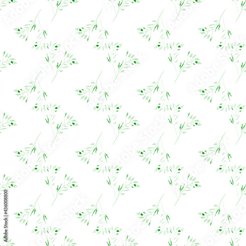 Vector seamless minimalistic style floral pattern. Abstract colorful background. Modern texture. Contemporary graphic design.