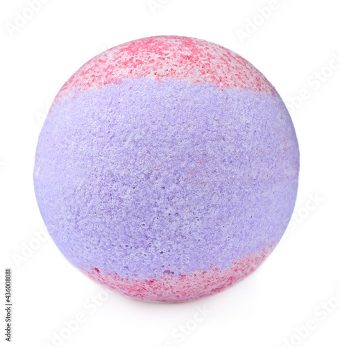 One colorful bath bomb isolated on white