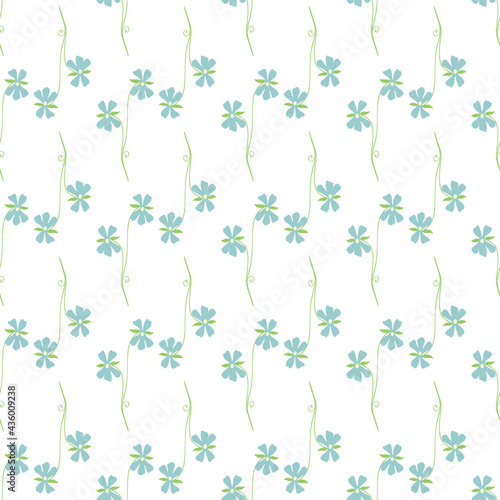 Floral element seamless background. Elegant decorative pattern with hand drawn flowers. Wallpaper, textile, scrapbook, packaging paper texture.