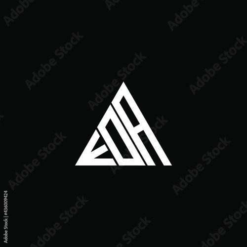 E D A letter logo abstract creative design. E D A unique design
