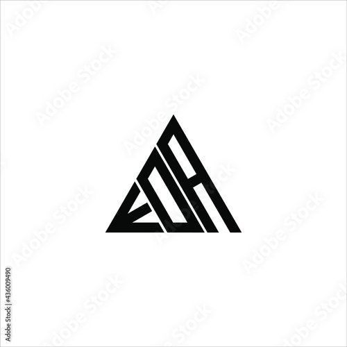 E D A letter logo abstract creative design. E D A unique design