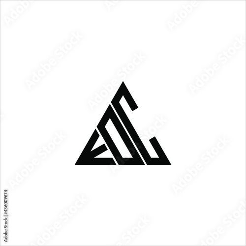 E D C letter logo abstract creative design. E D C unique design