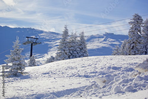 beautiful winter scene in uludag, turkey