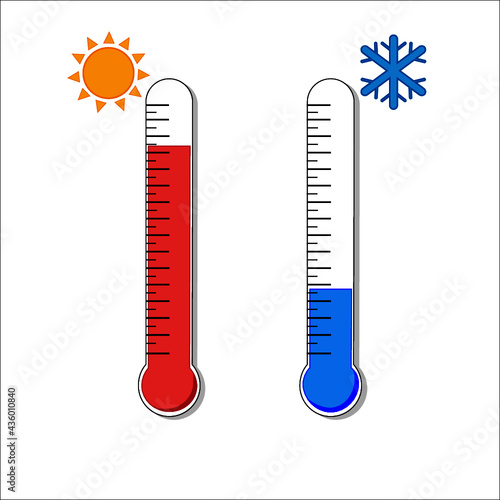 thermometer, cold and warm weather, thermometer icon