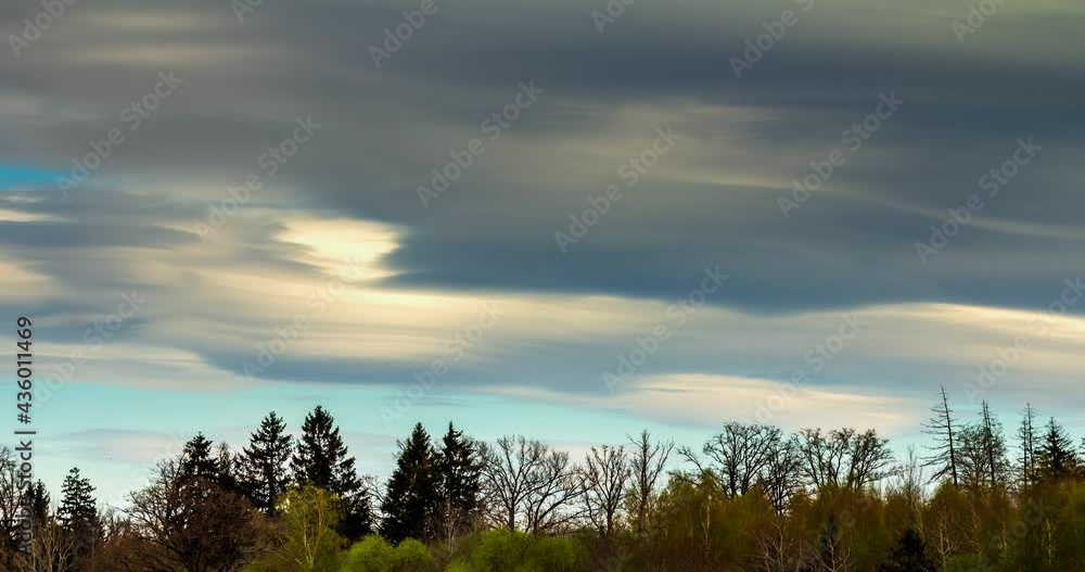 Lenticolar clouds timelapse, magic timelapse of mystic clouds Lenticolar clouds timelapse, magic timelapse of mystic clouds