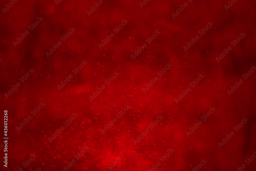Red glitter vintage lights background. Red heart boked - obrazy, fototapety, plakaty 