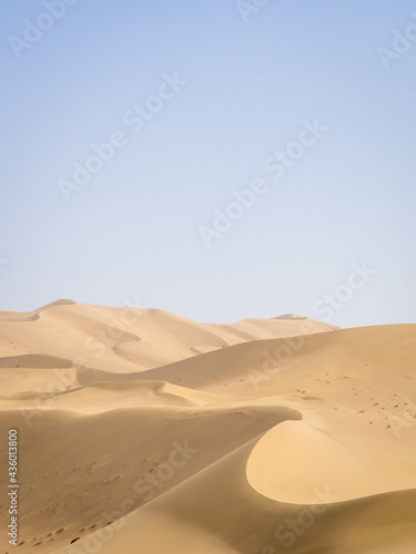 Dunes in the desert near Dunhuang Oasis