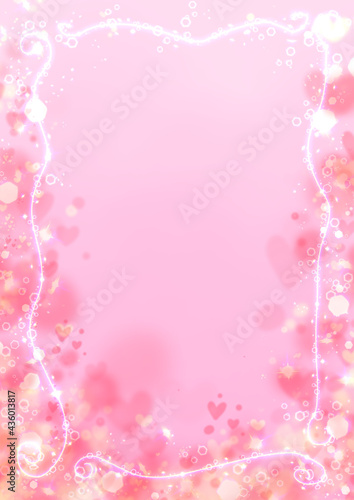 Underwater fantastic foam frame background