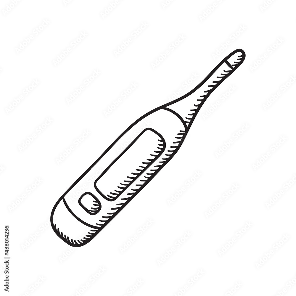 Electronic thermometer vector icon Electronic thermometer vector icon