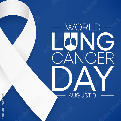 World Lung Cancer day is observed every year on August 1st, it is cancer that starts in the lungs. When a person has cancer, they have abnormal cells that cluster together to form a tumor. Vector art
