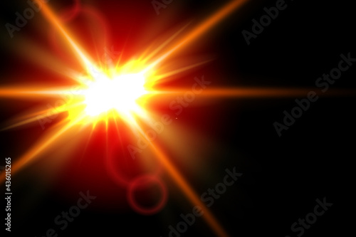 Special effect light flare with golden rays of light and magic sparkles. Glow transparent vector light effect set, explosion, sparkle, spark, solar flare
