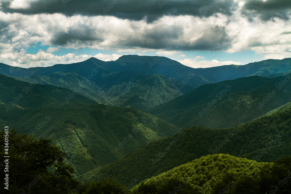 Landscape view of moutain stara planina in Bulgaria country.