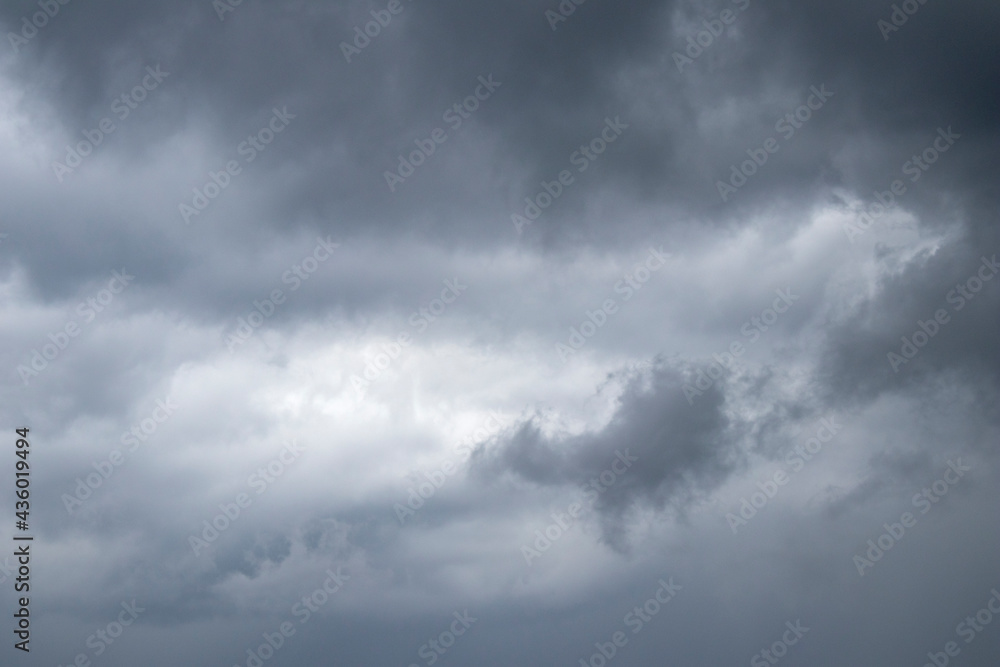 Grey rain clouds on a stormy day Grey rain clouds on a stormy day