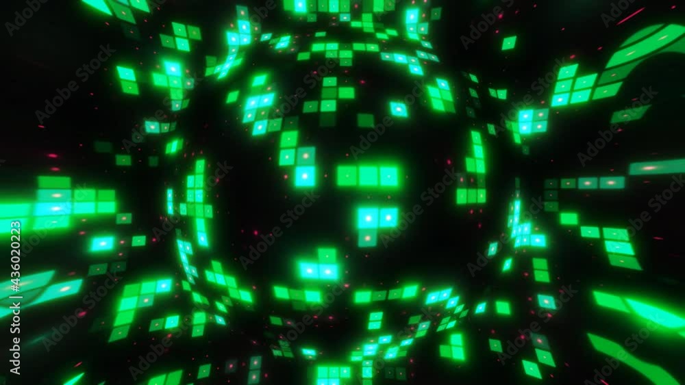 Disco Background With Glowing Sphere, Shining Decoration For Holiday Night In Club Or Stage Display Disco Background With Glowing Sphere, Shining Decoration For Holiday Night In Club Or Stage Display