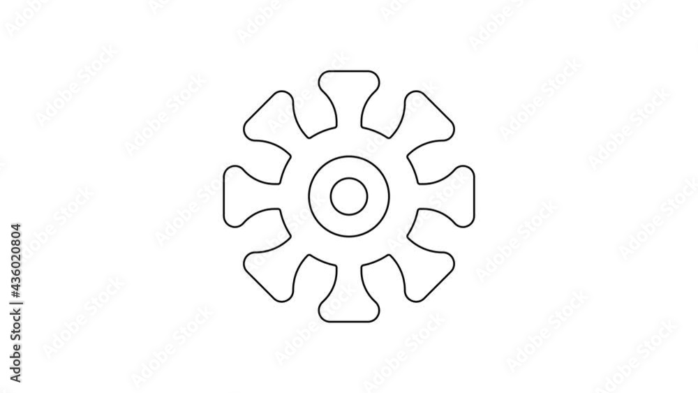 Black line Bacteria icon isolated on white background. Bacteria and germs, microorganism disease causing, cell cancer, microbe, virus, fungi. 4K Video motion graphic animation Black line Bacteria icon isolated on white background. Bacteria and germs, microorganism disease causing, cell cancer, microbe, virus, fungi. 4K Video motion graphic animation