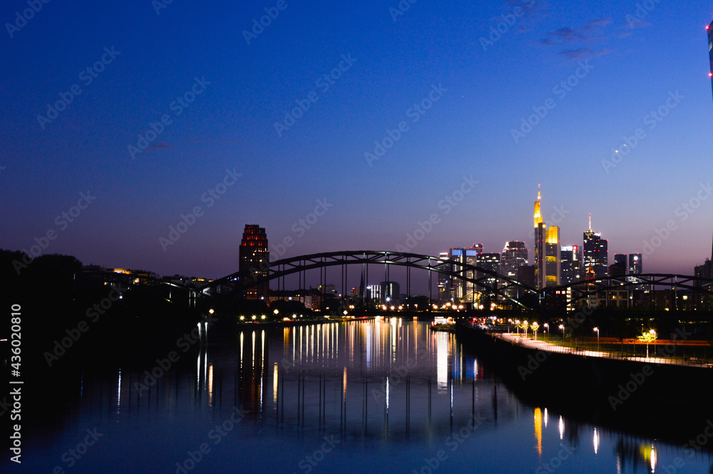 Germany, night, Frankfurt am Main, 