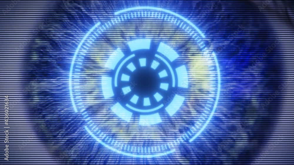 Neurocomputer Interface Brain And Computer Merge, Futuristic Human Eye ...