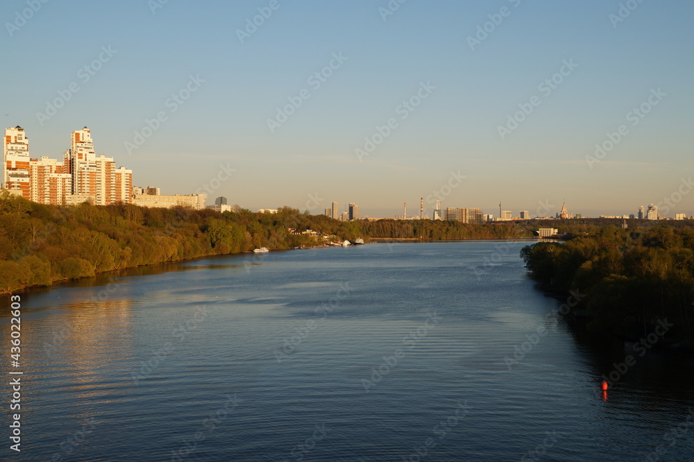Obraz premium sunset over the river