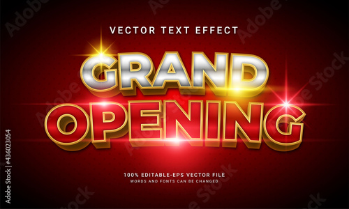 Grand opening editable text effect