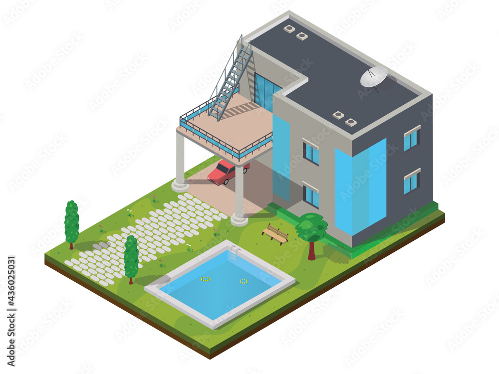 isometric house isometric house