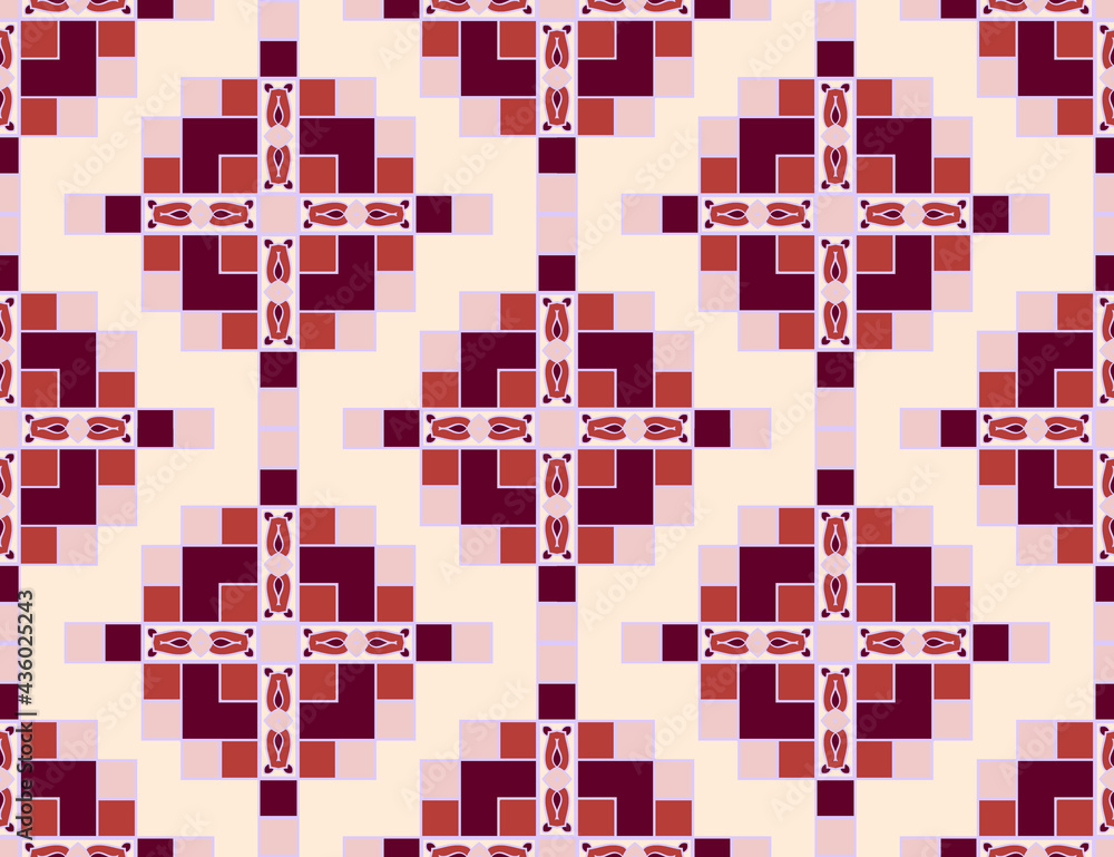 Fototapeta premium Seamless pattern with mosaic