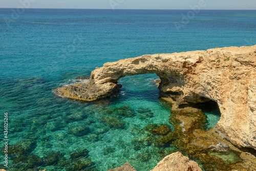 Coast with the lover's bridge near Ayia Napa in Cyprus