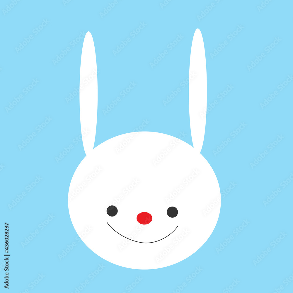 Obraz premium ウサギのかわいいイラスト Kawaii bunny