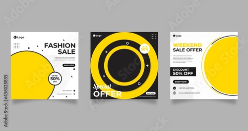 Editable set of Instagram post design. social media post template for SUPER SALE. Big sale promotion social media Instagram post. promo sale offer vector post. web template. weekend sale off post