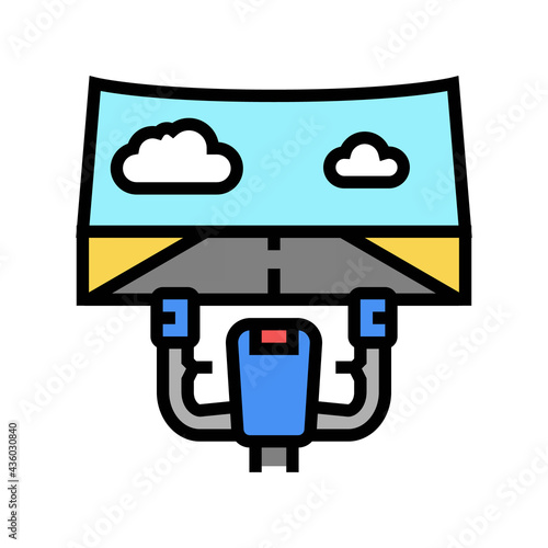 realistic simulator in education machine flight school color icon vector. realistic simulator in education machine flight school sign. isolated symbol illustration