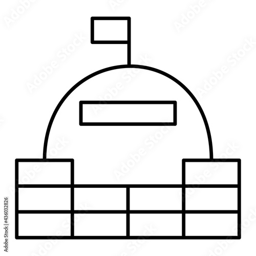 Vector Bunker Outline Icon Design