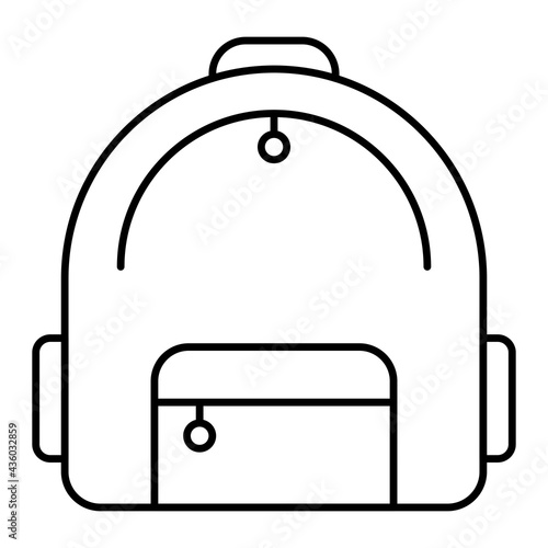 Vector Bagpack Outline Icon Design