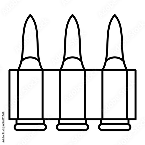 Vector Ammunition Outline Icon Design