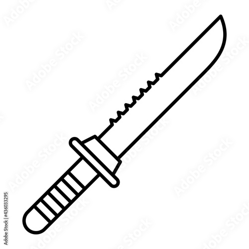 Vector Knife Outline Icon Design