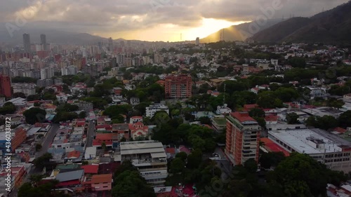 Hyperlapse of sunset overlooking the west side of Caracas, Venezuela photo
