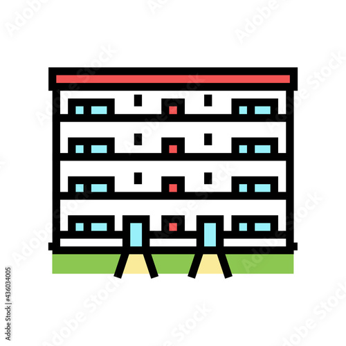 condominium house color icon vector. condominium house sign. isolated symbol illustration
