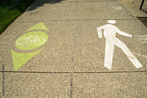 Pedestran and Bike Path on University of Pitt Campus photo