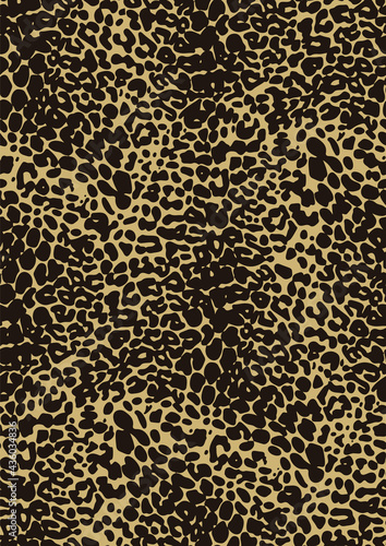 Vector repeated seamless pattern of leopard skin
