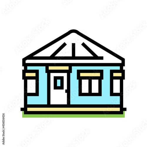yurt house color icon vector. yurt house sign. isolated symbol illustration