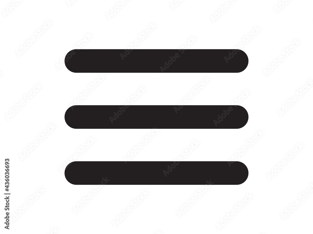 Obraz premium Menu icon. UI sign. Navigation button for websites, applications, interface and presentations. Vector illustration