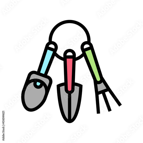instrument for care houseplant color icon vector. instrument for care houseplant sign. isolated symbol illustration