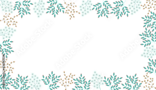 frame of spring branches and twigs with buds