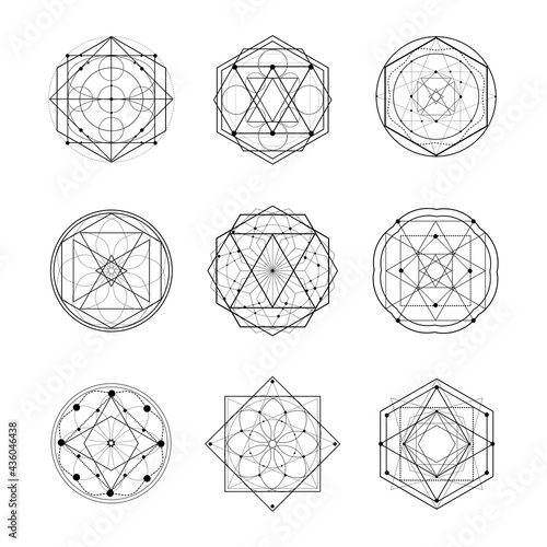 Sacred Geometry Shape Vector Illustration