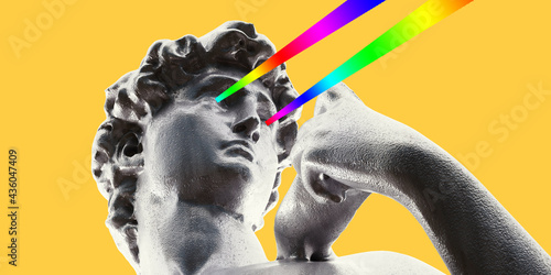 Obraz na płótnie Apollo background concept. Retro wave background.
