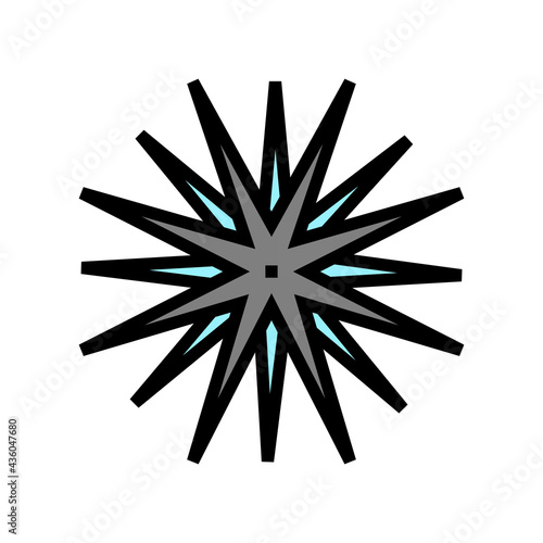 sea urchin color icon vector. sea urchin sign. isolated symbol illustration