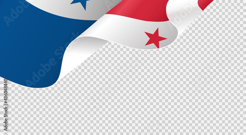 Waving flag of Panama isolated on png or transparent background,Symbols of Panama , template for banner,card,advertising ,promote, TV commercial, ads, web design,poster, vector illustration
