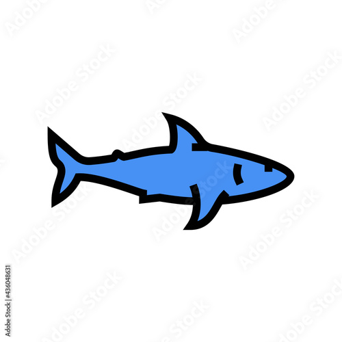 shark ocean color icon vector. shark ocean sign. isolated symbol illustration