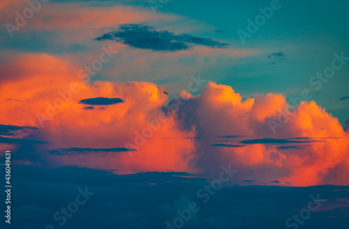Beautiful sunset sky. Abstract background 