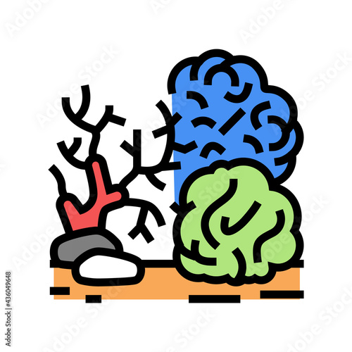 reef coral ocean color icon vector. reef coral ocean sign. isolated symbol illustration