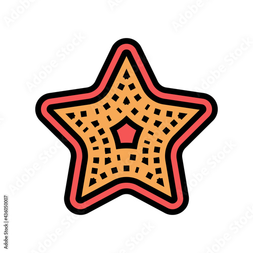 star ocean color icon vector. star ocean sign. isolated symbol illustration